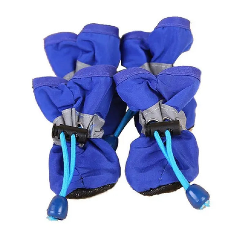 4Pcs/Set Pet Accessories Pet Supplies Pet Dog Shoes Waterproof Booties Rubber Shoes Socks Boots