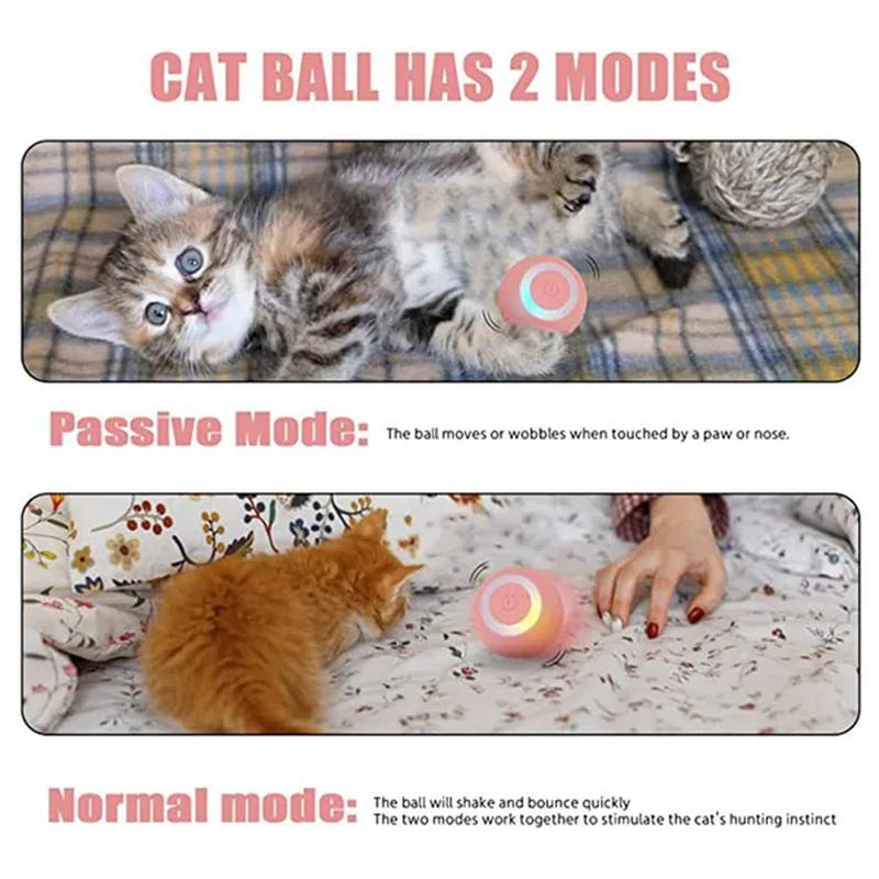 1PC 4.3Cm Smart Cat Toys Automatic Rolling Ball Electric Dog Toys Pet Accessories