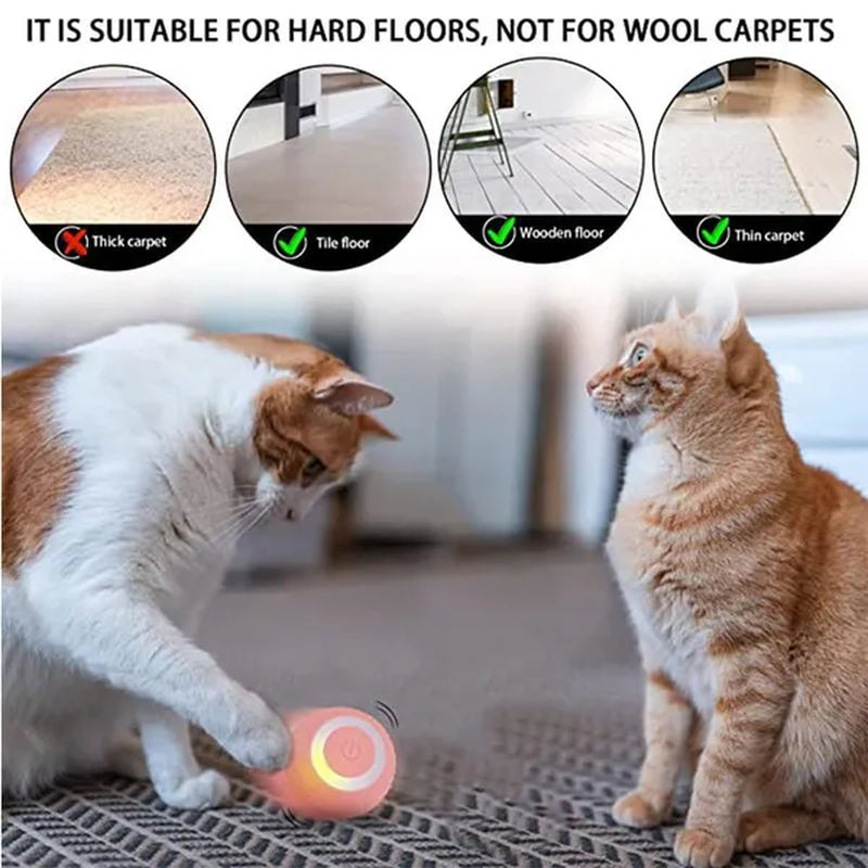 1PC 4.3Cm Smart Cat Toys Automatic Rolling Ball Electric Dog Toys Pet Accessories