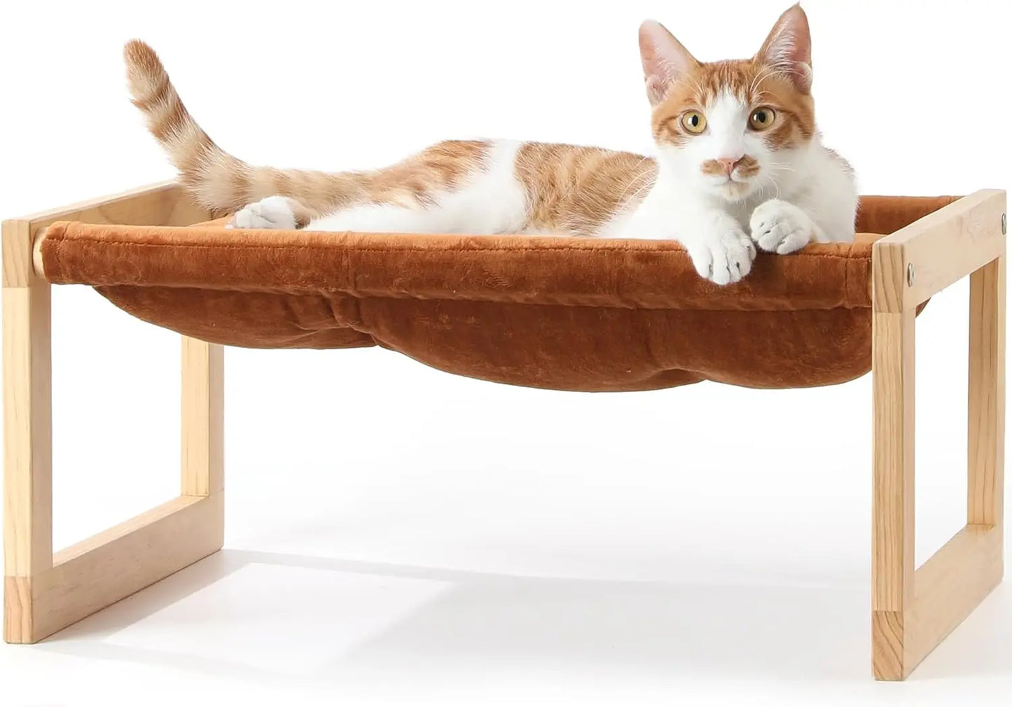 Dog Bed, Large Breathable Cat Bed, Wooden Cat Hammock for Outdoor, 21 X 16.5 Inch Elevated Pet Furniture Suitable for Kitty