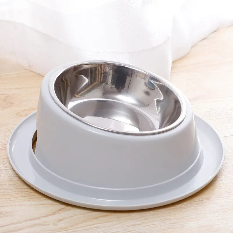Cat Feeder Slope Anti-Ant Food Bowl for Cat Pet Accessories Dog Bowl Quality Stainless Steel Container for Cats Pet Supplies