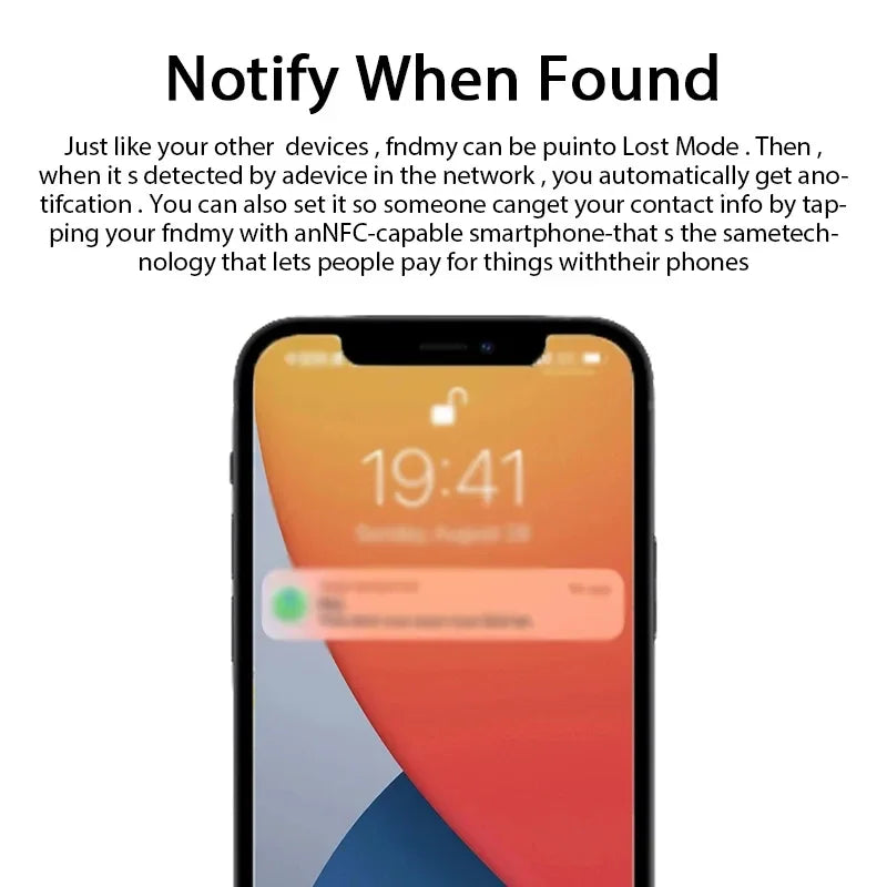 For Apple Find My Mini Bluetooth GPS Tracker Anti Lose Reminder Device Key Finder Kid Bag Wallet Car Pet Dog Locator Smart Tag