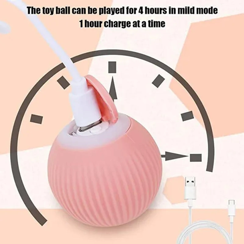 1PC 4.3Cm Smart Cat Toys Automatic Rolling Ball Electric Dog Toys Pet Accessories
