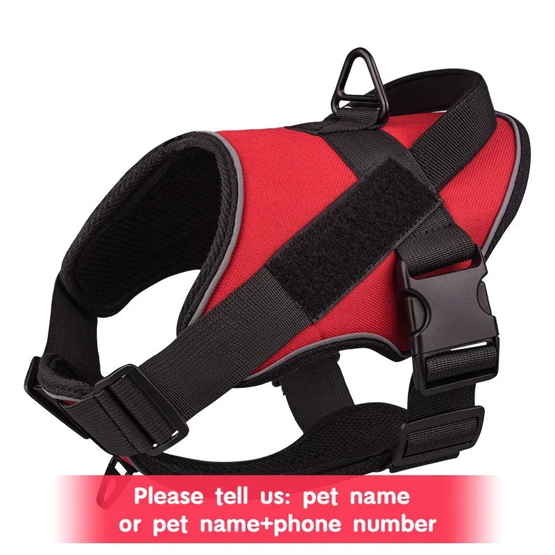 Personalized Tactical Dog Harness Customized Name tags