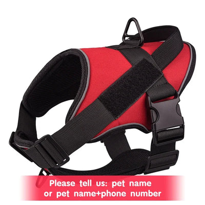 Personalized Tactical Dog Harness Customized Name tags
