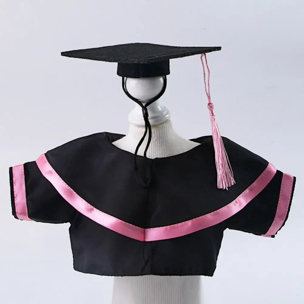 Small Pet Graduation Costume Set Rabbit Graduation Cap And Gown Set Pet Grad Outfit with Tassel for Bunny Cats Accessory