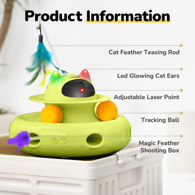 CATISM Upgraded Pet Toys Cat Toys, KM25 Magic Box Cat Teaser