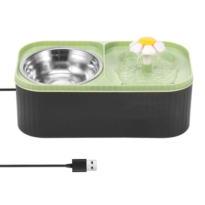 Pet Water Fountain Automatic Cat Food Bowl