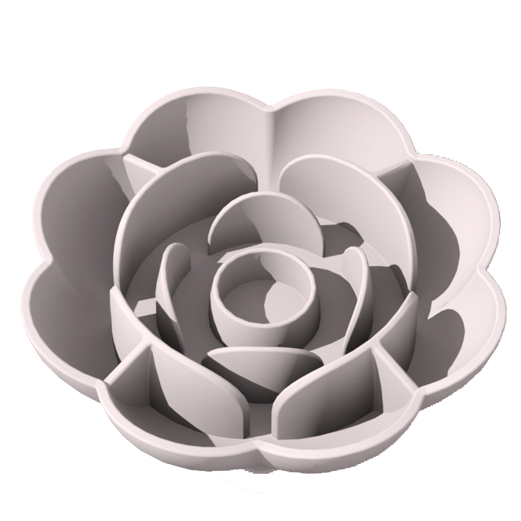 Pet Silicone Slow Feeder -rose Shaped Dog Bowl Dongguan Spark Precision Manufacturing Technology CO.,LTD
