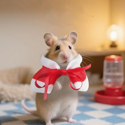 Warm Hamster Cloak Festive Windproof Parrot Christmas Cape Comfortable Adjustable Pet Hamster Outfits
