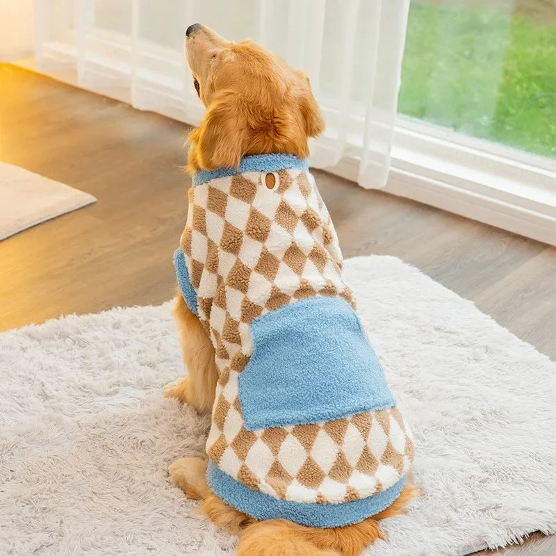 Clothes for Big Dogs Fleece  Hoodies Soft Warm Costume Pet Dog Vest Golden Retriever Collie Labrador Large Dog Jacket