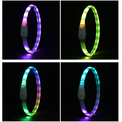 RGB Discolor Glowing Collar For Dogs