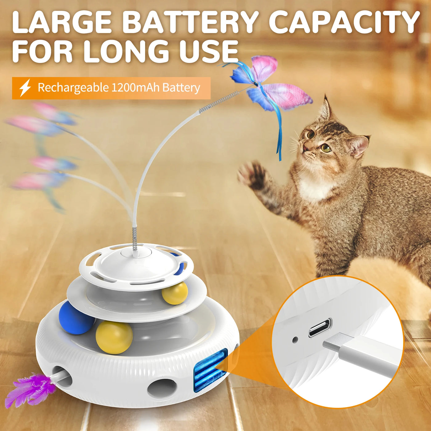 Chargeable Cat Laser Interactive Indoor Cat Puzzle Pet Toys Automatic