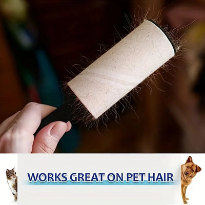 1 One Handle 40 Sheets Sticky Lint Roller Pet Hair Remover Clothes