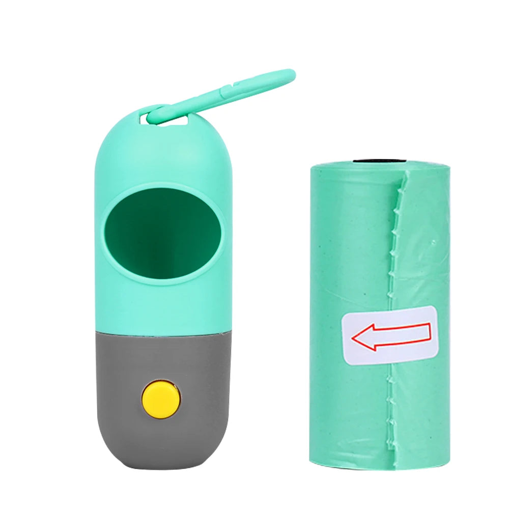LED Lighted Dog Poop Bags Dispenser Outdoor Portable