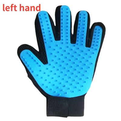 Cat grooming glove for cat