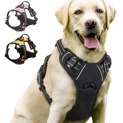 Dog Harness No-Pull Service Vest with Reflective Adjustable Soft Padded