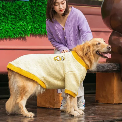 Clothes for Big Dogs Fleece  Hoodies Soft Warm Costume Pet Dog Vest Golden Retriever Collie Labrador Large Dog Jacket