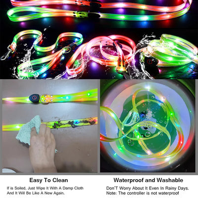 Led Light Up Dog Leash Walking Safety