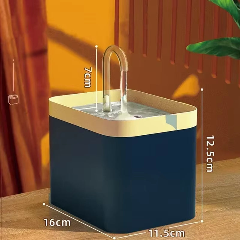 1.5L Ultra-Quiet Cat Water Fountain Filter Smart Automatic Pet Dog Water Dispenser&Burnout Prevention Pump Recirculate Filtrin
