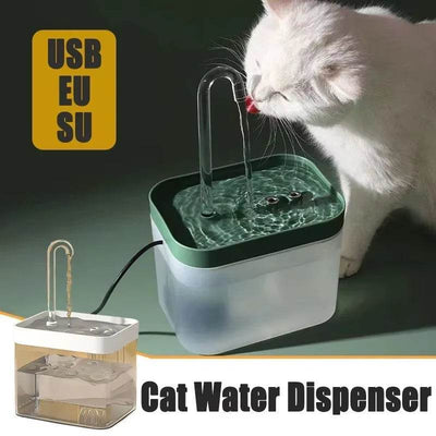 Cat drinking from Ultra-Quiet Water Fountain - Usage Example