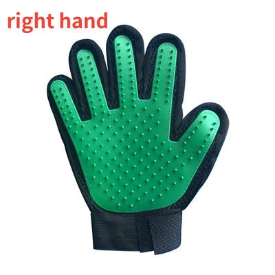 Cat grooming glove for cat