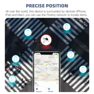 Smart Bluetooth GPS Tracker Work with Apple Find My APP ITag Anti Lost Reminder Device MFI Rated Locator Car Key Pet Kids Finder thunderthump