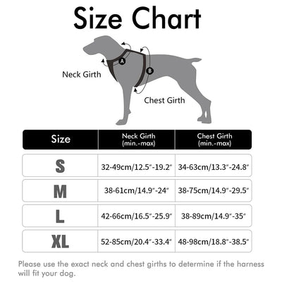 Dog Harness No-Pull Service Vest with Reflective Adjustable Soft Padded