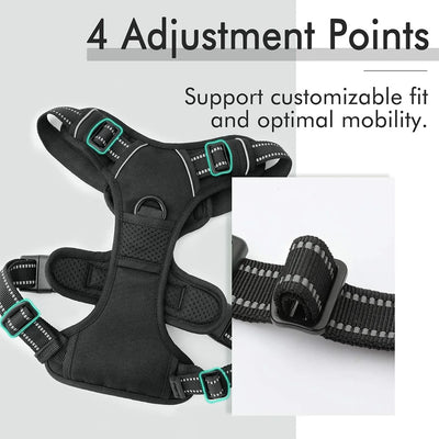 Dog Harness No-Pull Service Vest with Reflective Adjustable Soft Padded