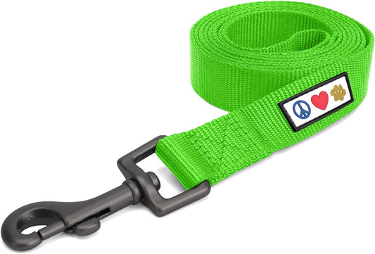 6 FT Solid Color Leash for Puppy - Comfortable Handle Dog Training Leash - 6 Ft - Extra Small/Small - Green