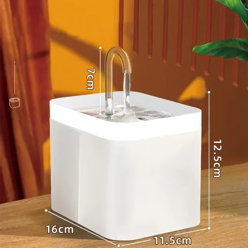 1.5L Ultra-Quiet Cat Water Fountain Filter Smart Automatic Pet Dog Water Dispenser&Burnout Prevention Pump Recirculate Filtrin