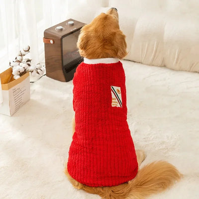 Clothes for Big Dogs Fleece  Hoodies Soft Warm Costume Pet Dog Vest Golden Retriever Collie Labrador Large Dog Jacket