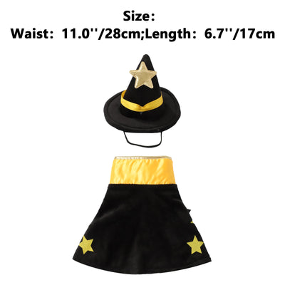 Pet Halloween Costumes Cute Dog Cat Doctor Clothes Halloween Witch Hat Wizard Cape Cosplay Outfit Pet Performance Play Date Suit