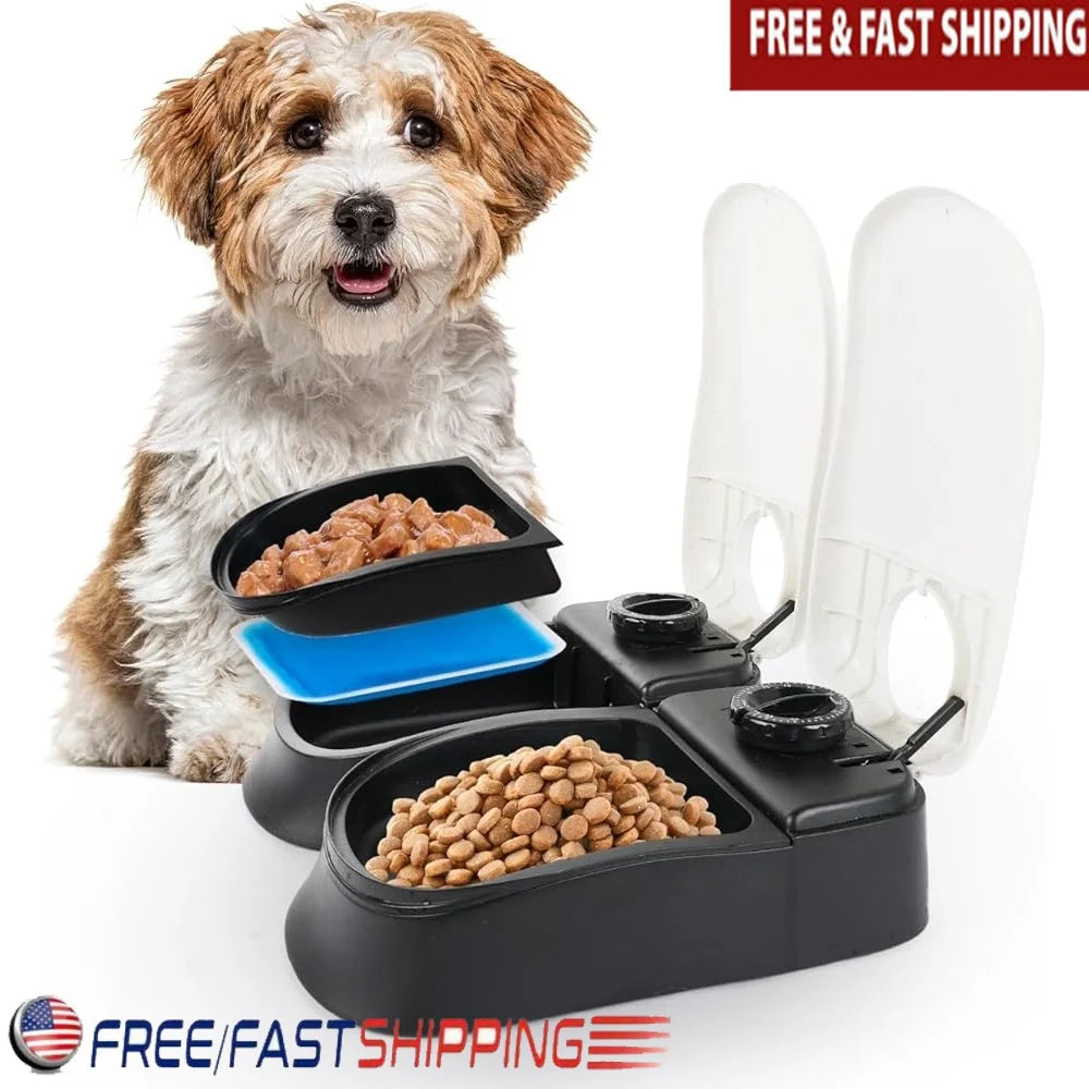 Automatic pet Feeder 2 Meal Food Dispenser