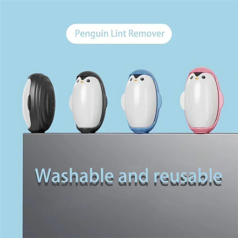 2/1PCS Penguin Lint Remover Reusable Washable Lint Roller