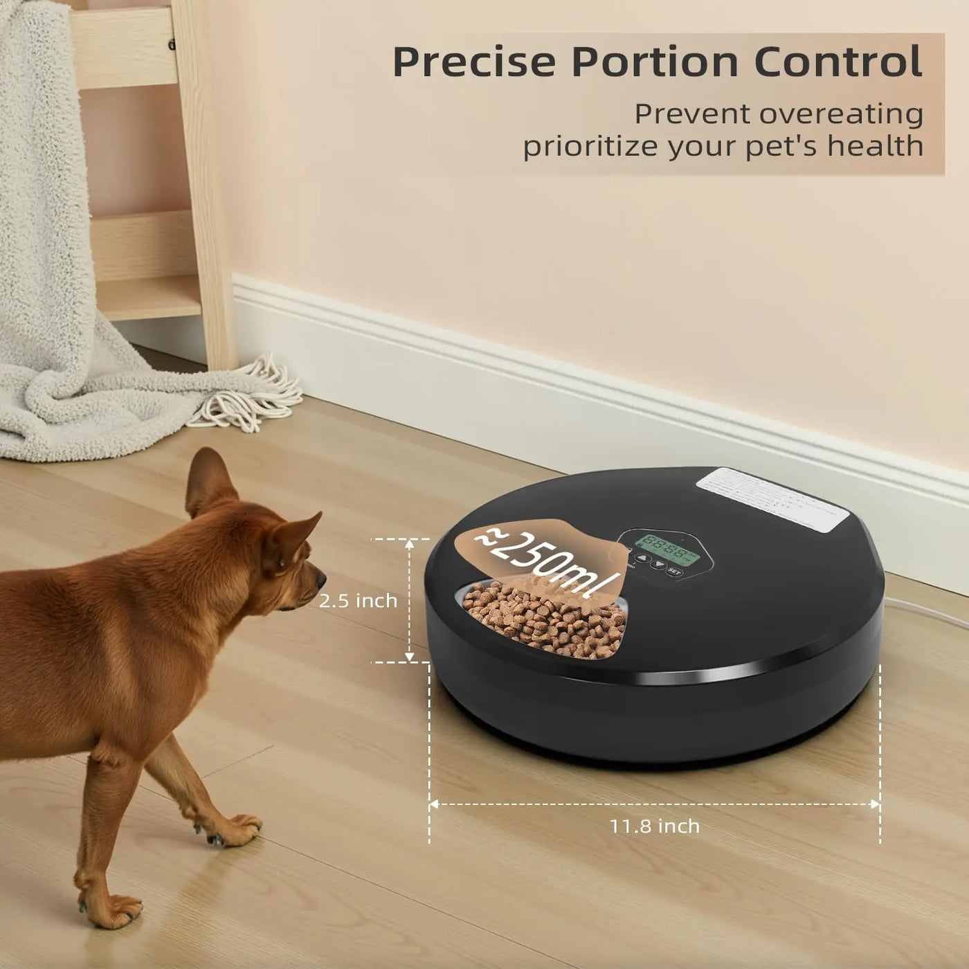 Dog Food Dispenser with Programmable Timer