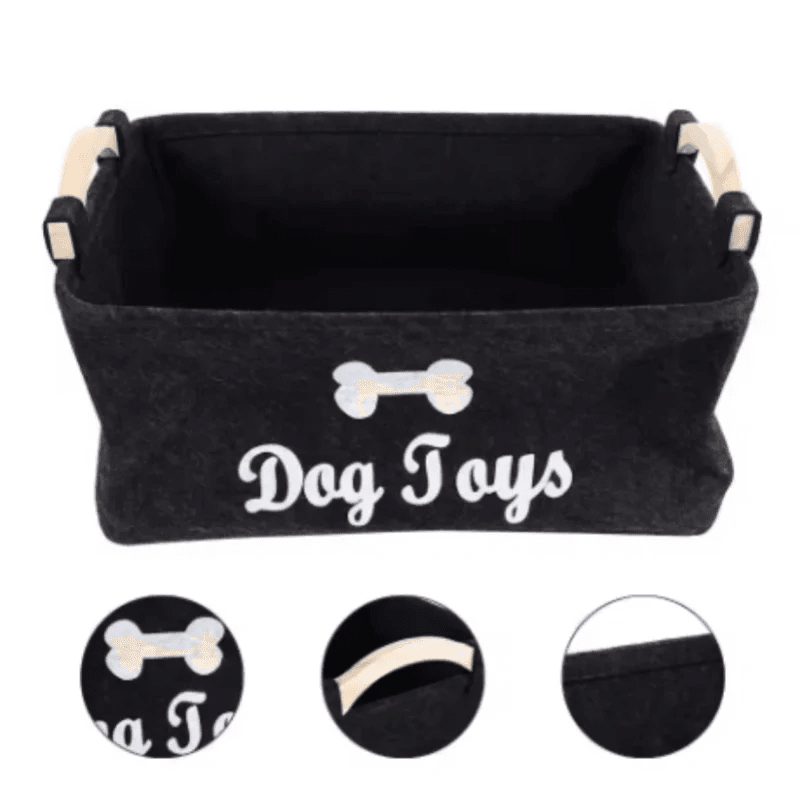 A Cat and Dog Toy Storage Box with Various Styles and Types, Made of Felt and Does Not Fade. thunderthump