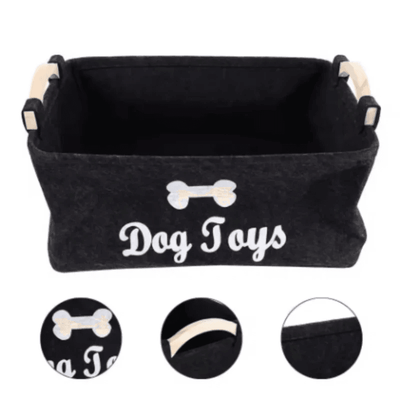 A Cat and Dog Toy Storage Box with Various Styles and Types, Made of Felt and Does Not Fade. thunderthump