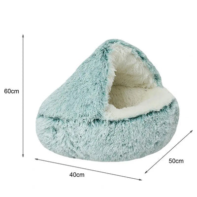 Warm Round Fluffy Cat Bed
