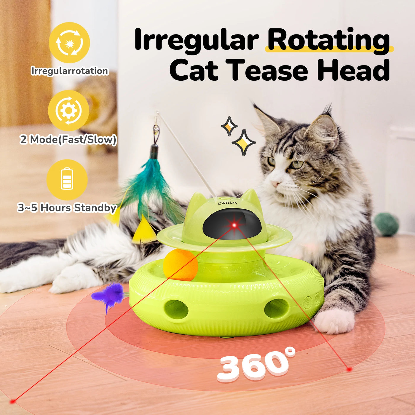 CATISM Upgraded Pet Toys Cat Toys, KM25 Magic Box Cat Teaser