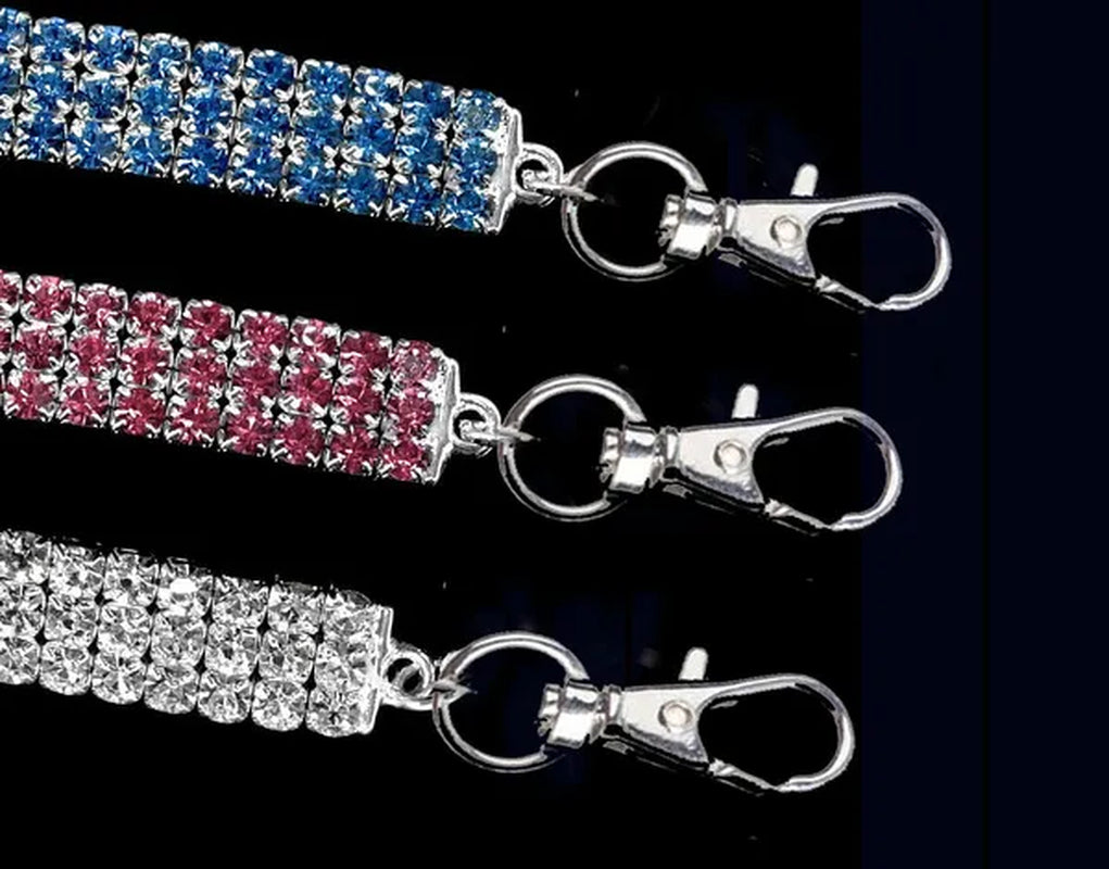 3 Rows Crystal Cute Pet Collar Dog Accessories Pet Pendant Necklace Cat Collar Necklace Dog Necklace Pet Accessories Puppy Collar