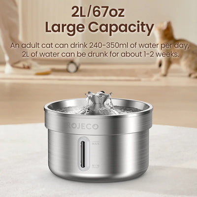 ROJECO Stainless Steel Pet Drinking Fountain