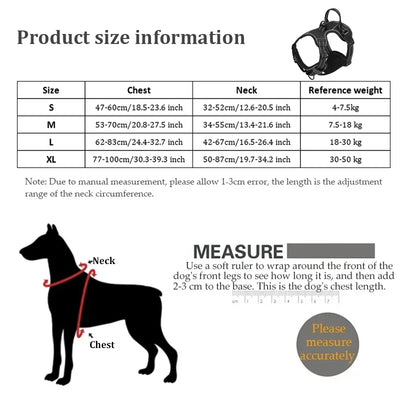 Adjustable Nylon Dog Harness Vest Reflective Soft Breathable