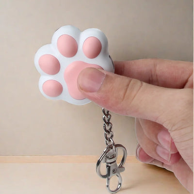 Lovely Cartoon Cat Paw Shaped Laser Keychain Pointer Cat To