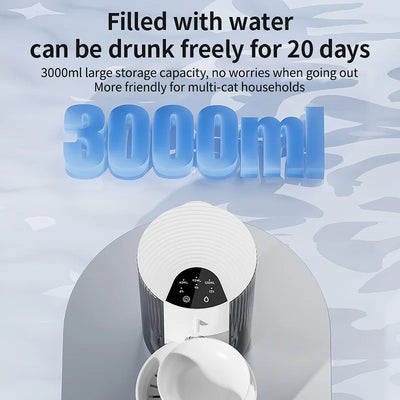 3L Wireless Automatic Pet Water Fountain Rechargeable