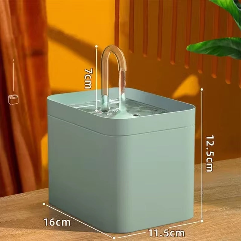 1.5L Ultra-Quiet Cat Water Fountain Filter Smart Automatic Pet Dog Water Dispenser&Burnout Prevention Pump Recirculate Filtrin