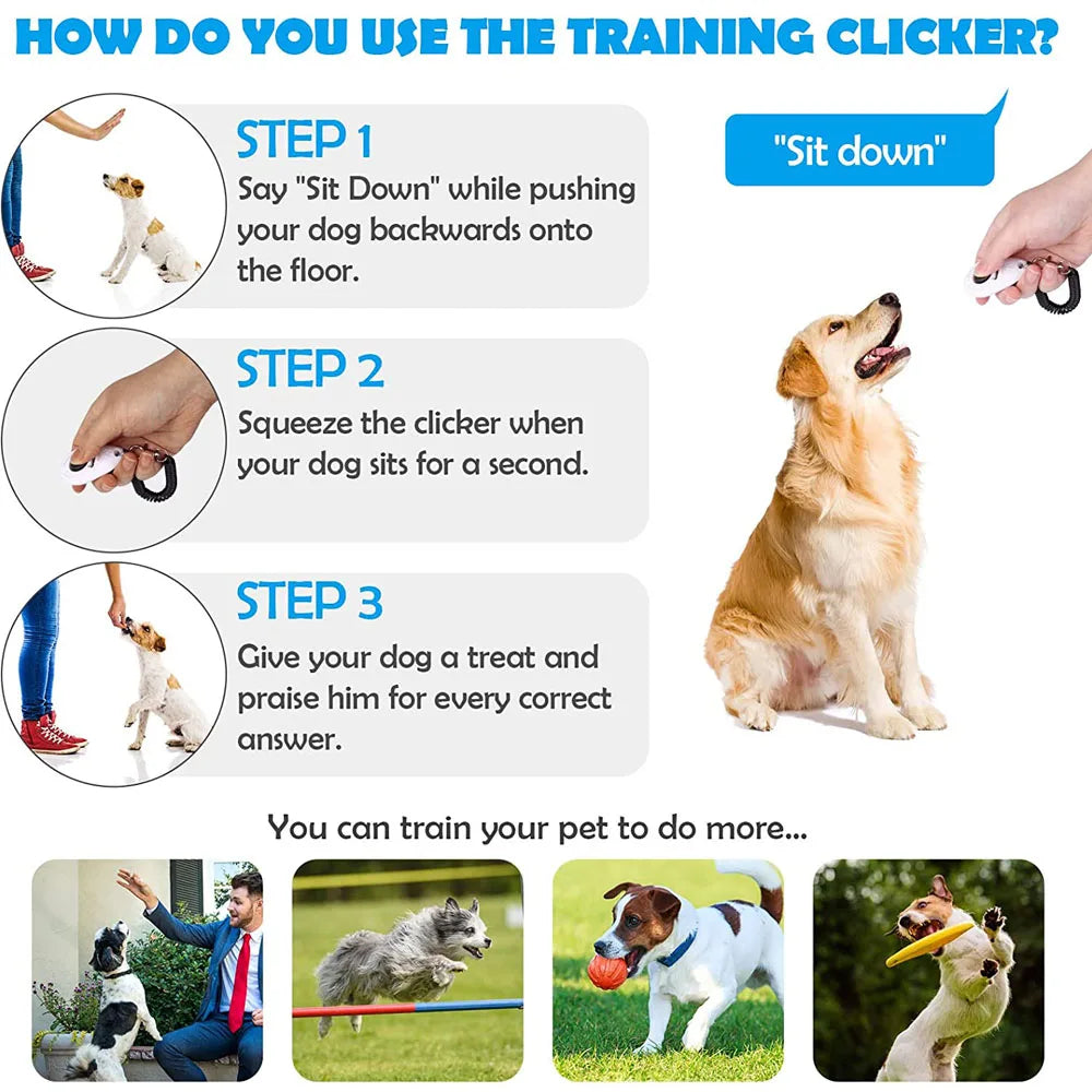 Dog Training Clicker with Adjustable Wrist Strap