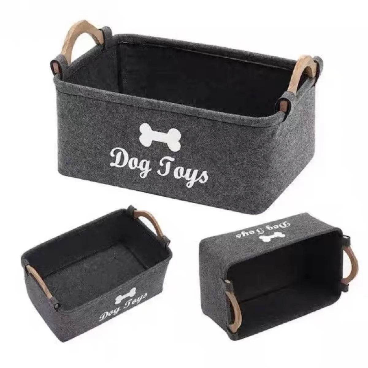 A Cat and Dog Toy Storage Box with Various Styles and Types, Made of Felt and Does Not Fade. - thunderthump
