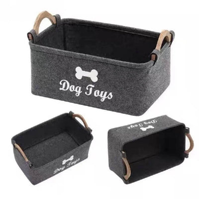 A Cat and Dog Toy Storage Box with Various Styles and Types, Made of Felt and Does Not Fade. - thunderthump