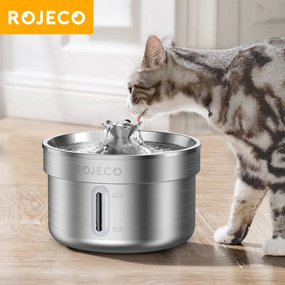 ROJECO Stainless Steel Pet Drinking Fountain